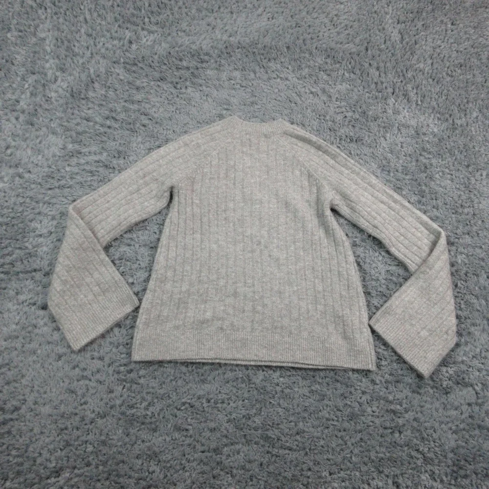 Cosmic Blue Love Sweater Pullover Womens S Gray Crew Neck Bell Sleeve NWT